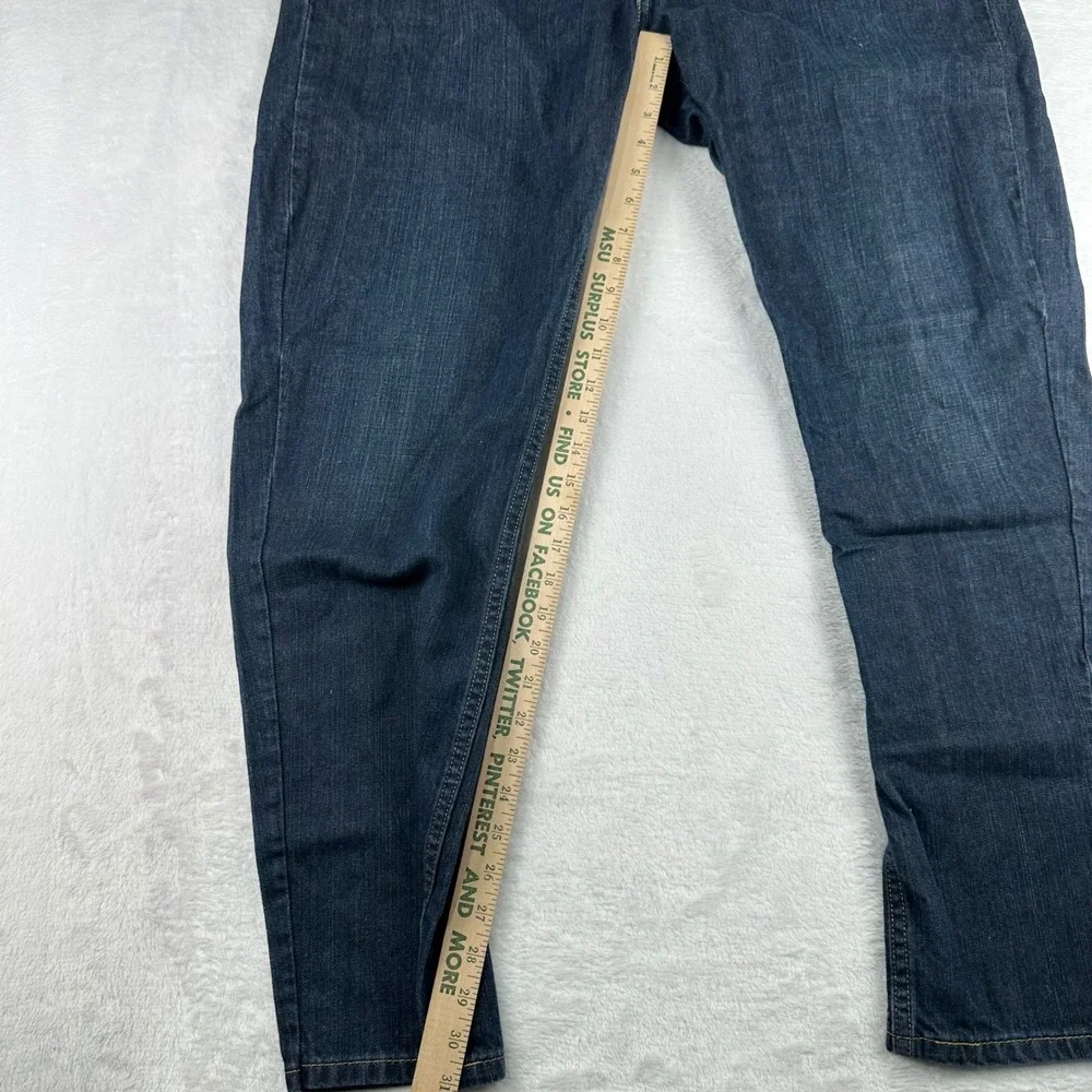 Levis 559 Relaxed Straight Jeans Mens 42x32 Dark Wash Blue Denim Pants